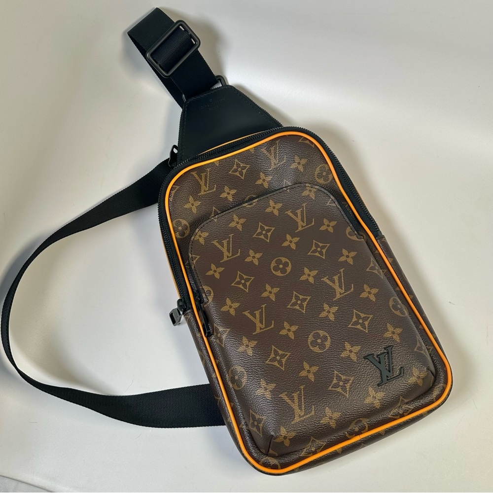 Louis Vuitton AVENUE SLINGBACK MONOGRAM MACASSAR ORANGE with Box and Dustbag - Picture 15 of 15
